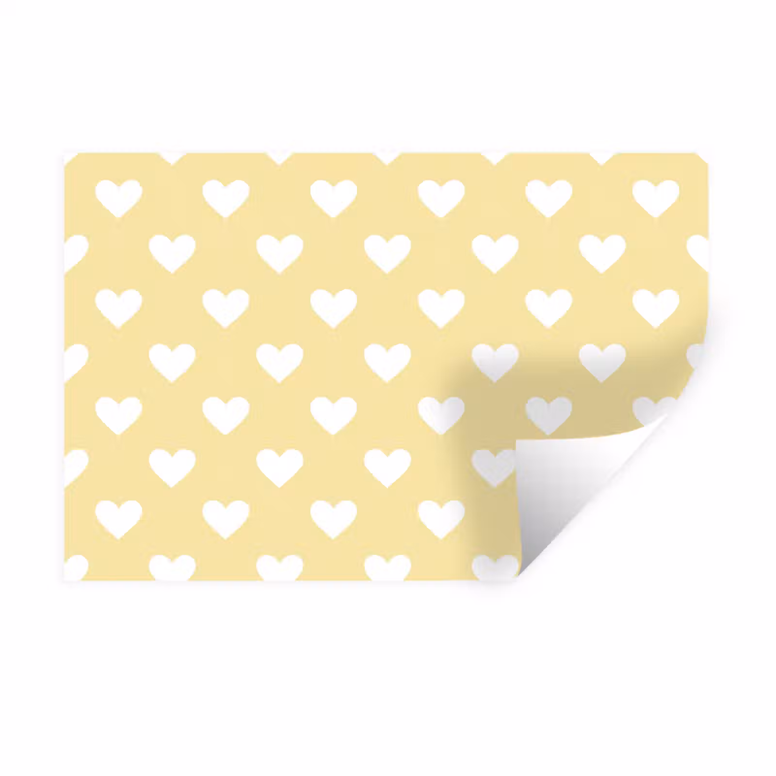 Muursticker - Hartjes - Patroon - Geel — 1
