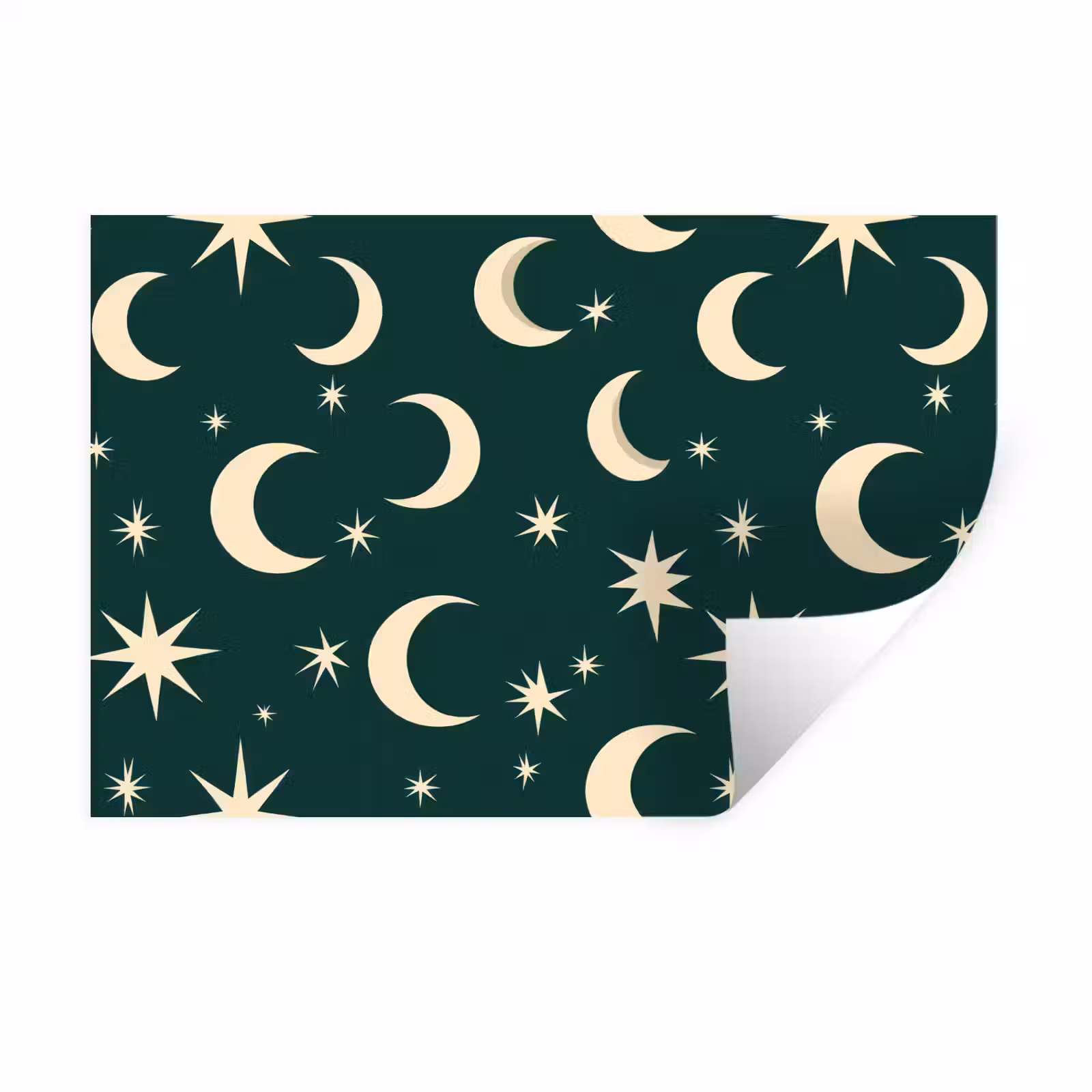 Muursticker - Manen - Sterren - Groen — 1