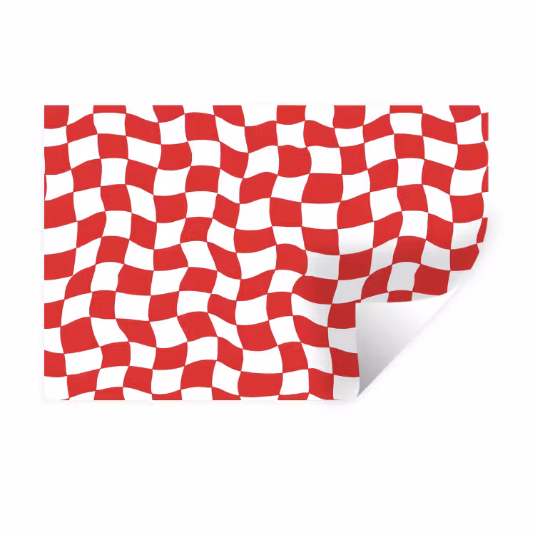 Muursticker - Golvend - Patroon - Rood — 1