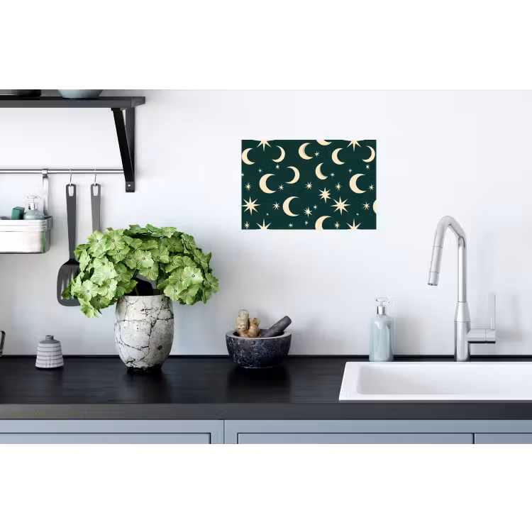 Muursticker - Manen - Sterren - Groen — 2