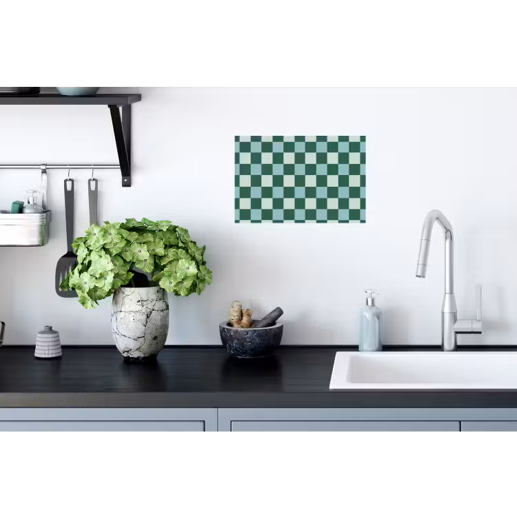 Muursticker - Schaakbord - Klassiek - Groen — 2
