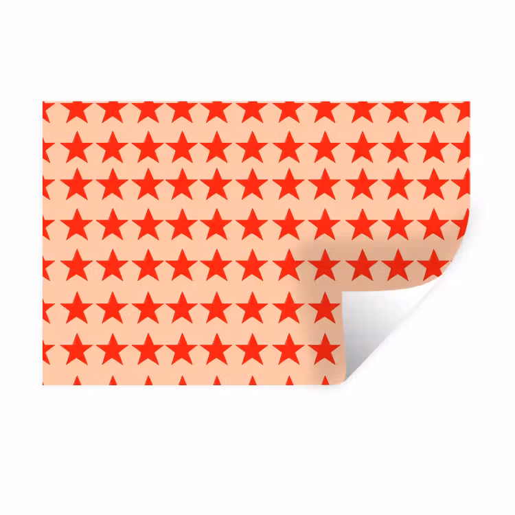 Muursticker - Patroon - Sterren - Rood — 1
