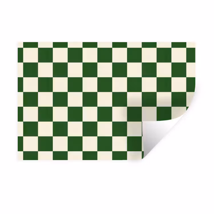 Muursticker - Schaakbord - Patroon - Groen — 1