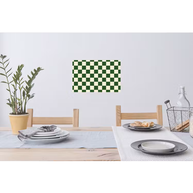 Muursticker - Schaakbord - Patroon - Groen — 3