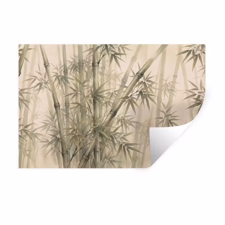 Muursticker - Bamboe - Bladeren - Aziatisch - Groen - Natuur — 1