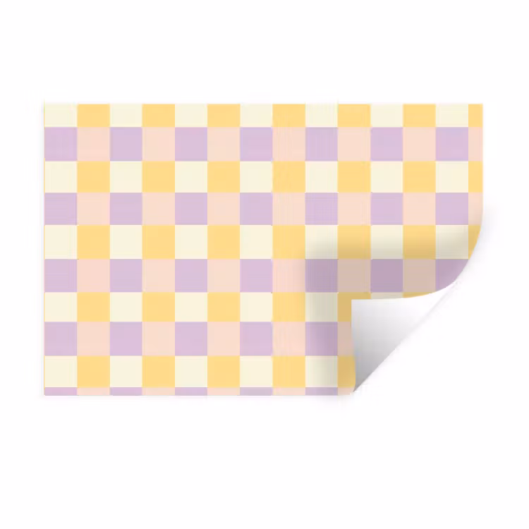 Muursticker - Blokjes - Lila - Geel — 1