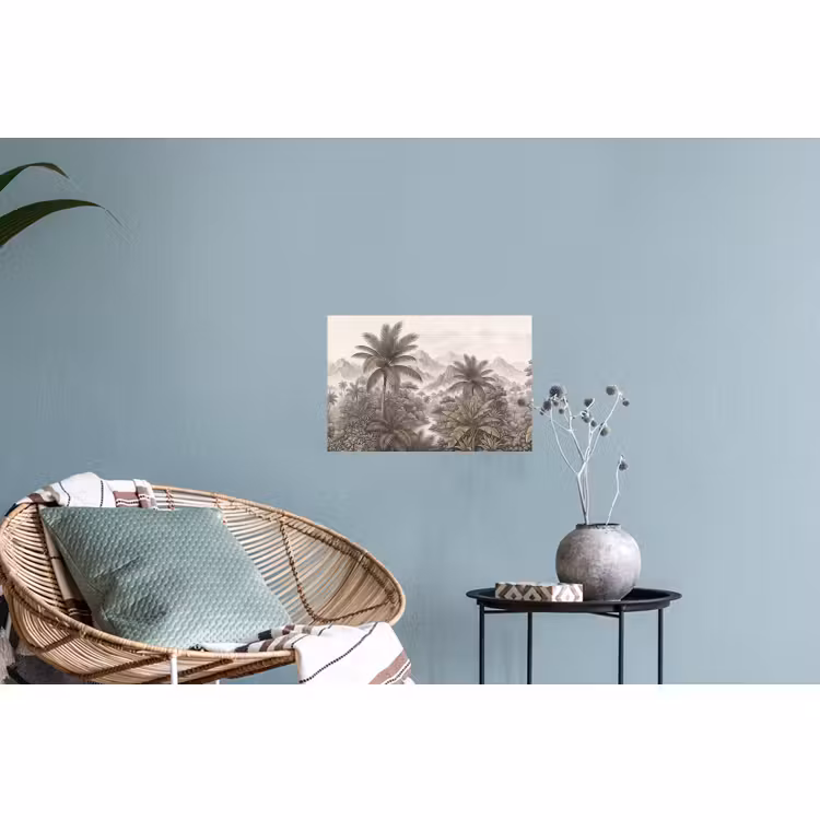 Muursticker - Natuur - Bergen - Rivier - Tropisch - Vintage — 4