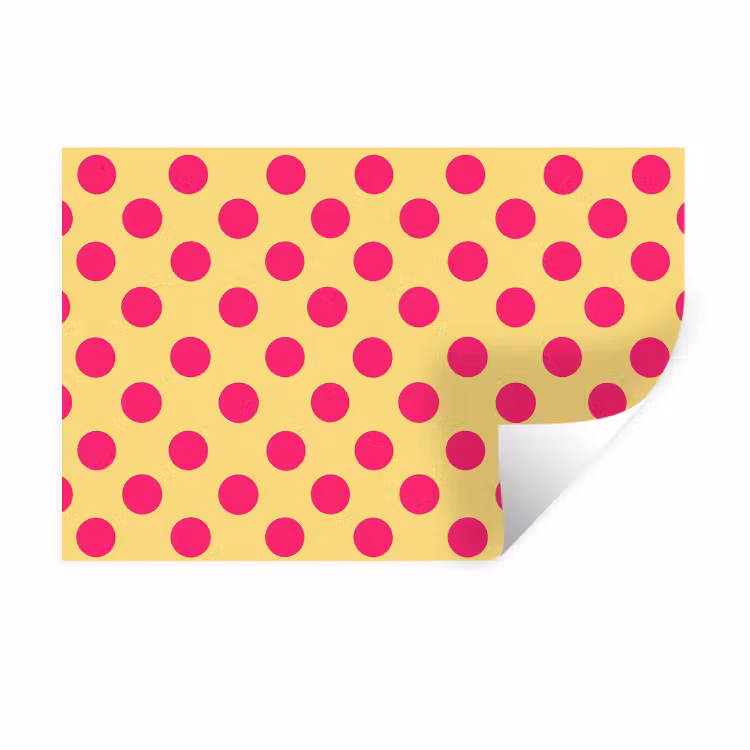 Muursticker - Roze - Stippen - Geel — 1