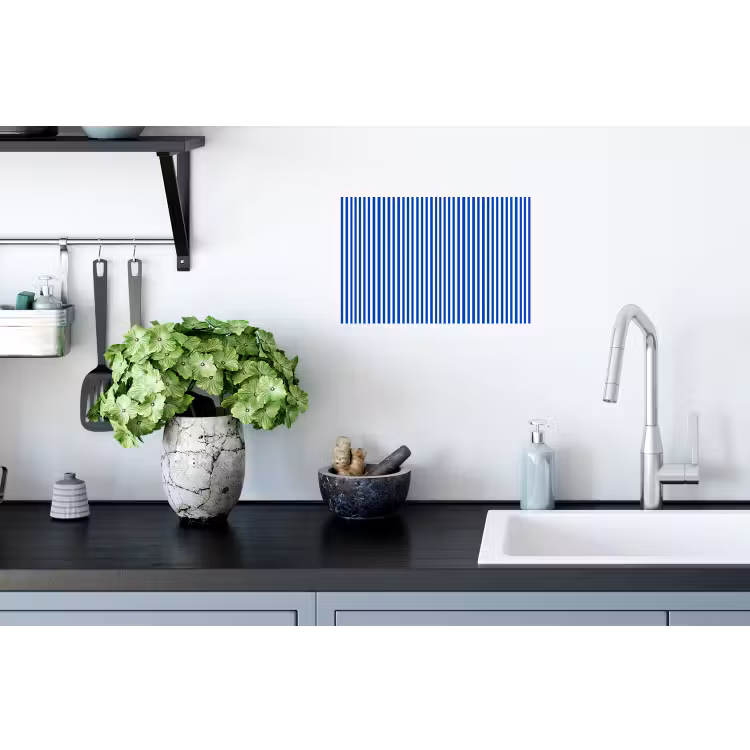 Muursticker - Klassiek - Strepen - Blauw — 2