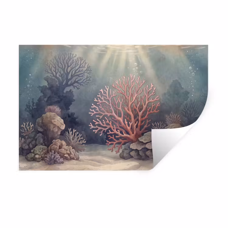 Muursticker - Koraal - Onderwater - Natuur - Roze — 1