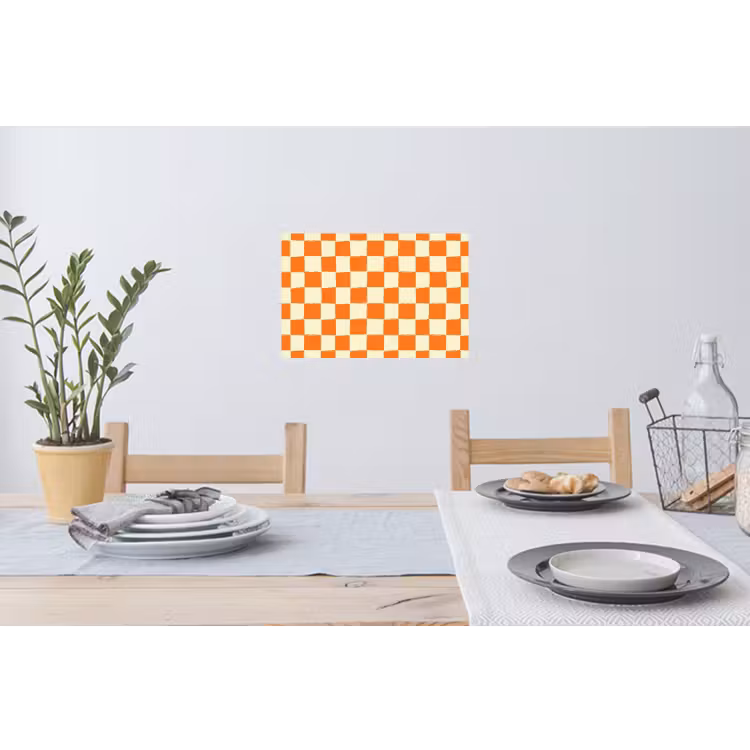 Muursticker - Schaak - Patroon - Oranje — 3