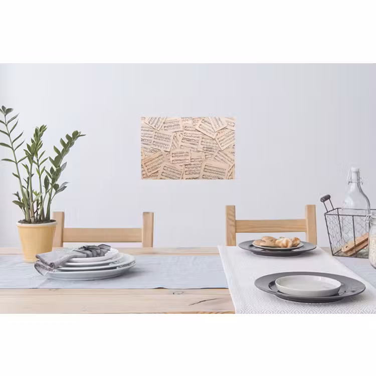 Muursticker - Bladmuziek - Oud - Noten - Vintage - Beige — 3