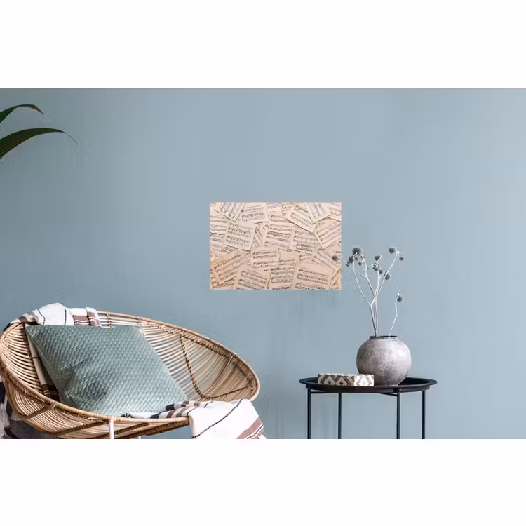 Muursticker - Bladmuziek - Oud - Noten - Vintage - Beige — 4