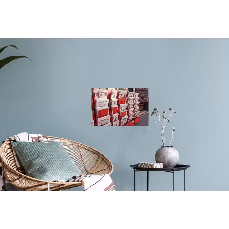Muursticker - Kranten - Rek - Stedelijk - Dagelijks leven - Rood — 4