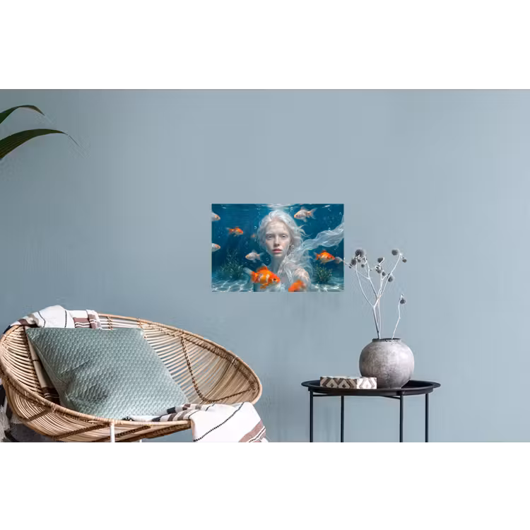 Muursticker - Mens - Onderwater - Vis - Modern - Blauw — 4