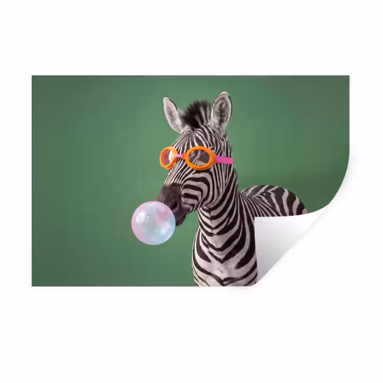Muursticker - Dier - Bril - Bel - Modern - Groen — 1