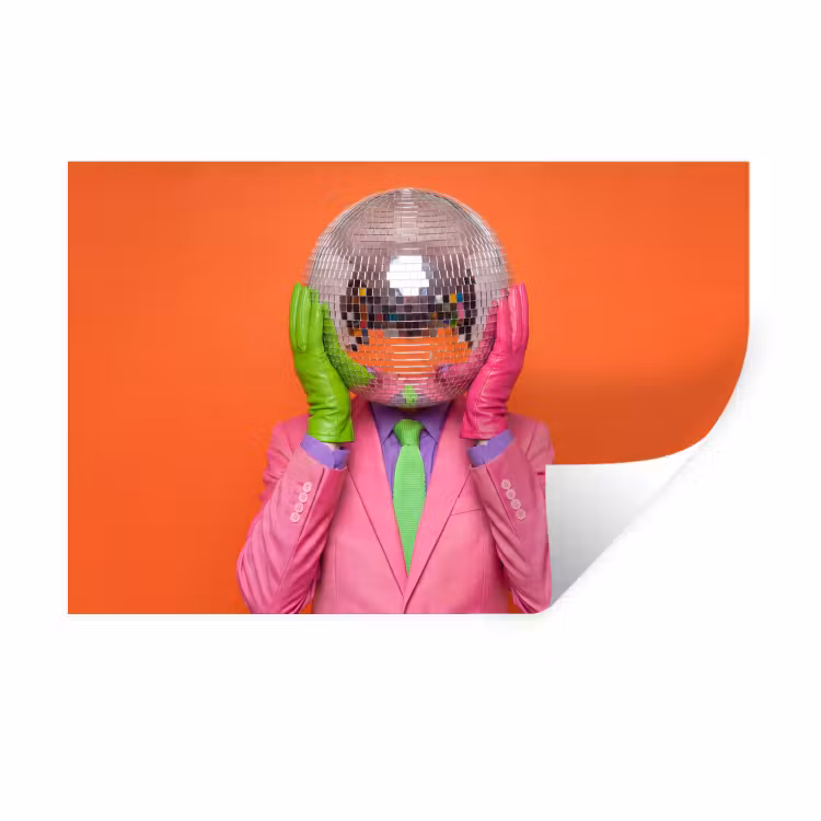 Muursticker - Kunst - Disco bal - Kleurrijk - Modern - Studio — 1