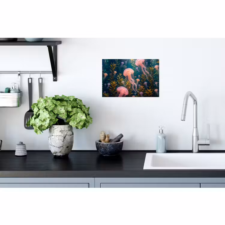 Muursticker - Kwal - Roze - Onderwater - Zeeleven - Dieren — 2
