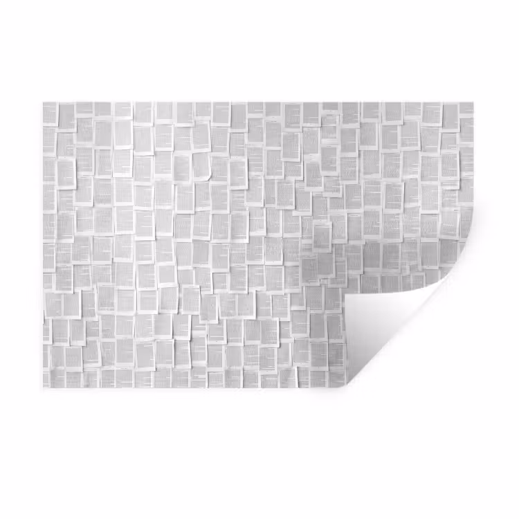 Muursticker - Papier - Overlappend - Textuur - Modern - Wit — 1