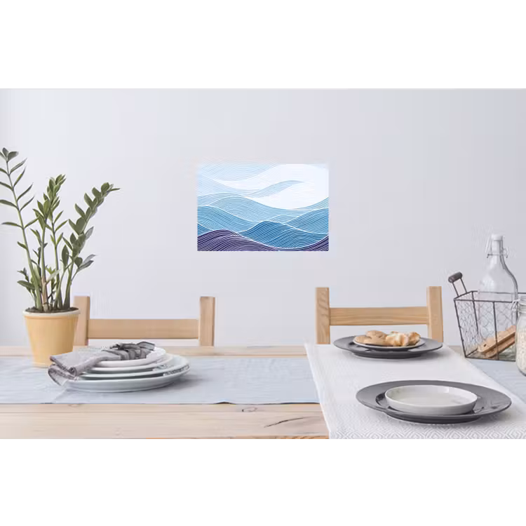 Muursticker - Abstract - Golven - Patroon - Blauw - Modern — 3