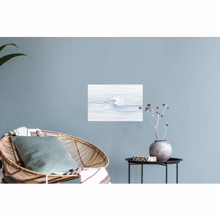 Muursticker - Golf - Brekende - Natuur - Minimalistisch - Blauw — 4