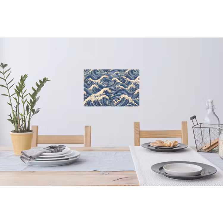Muursticker - Golven - Zee - Natuur - Abstract - Blauw — 3