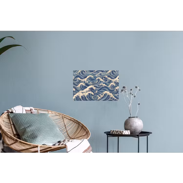 Muursticker - Golven - Zee - Natuur - Abstract - Blauw — 4