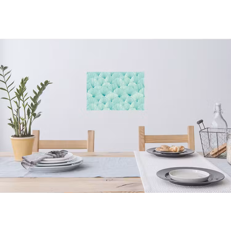 Muursticker - Groen - Wit - Ginko - Getekend - Textuur — 3