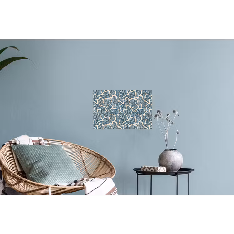 Muursticker - Organisch - Blauw - Crème - Schelpen — 4