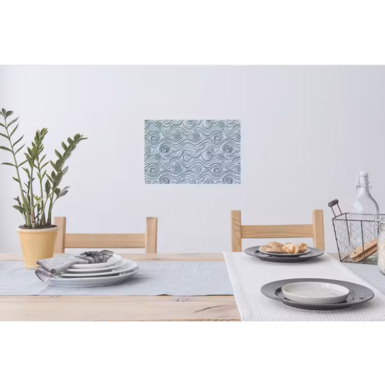 Muursticker - Patroon - Golven - Abstract - Modern - Blauw — 3