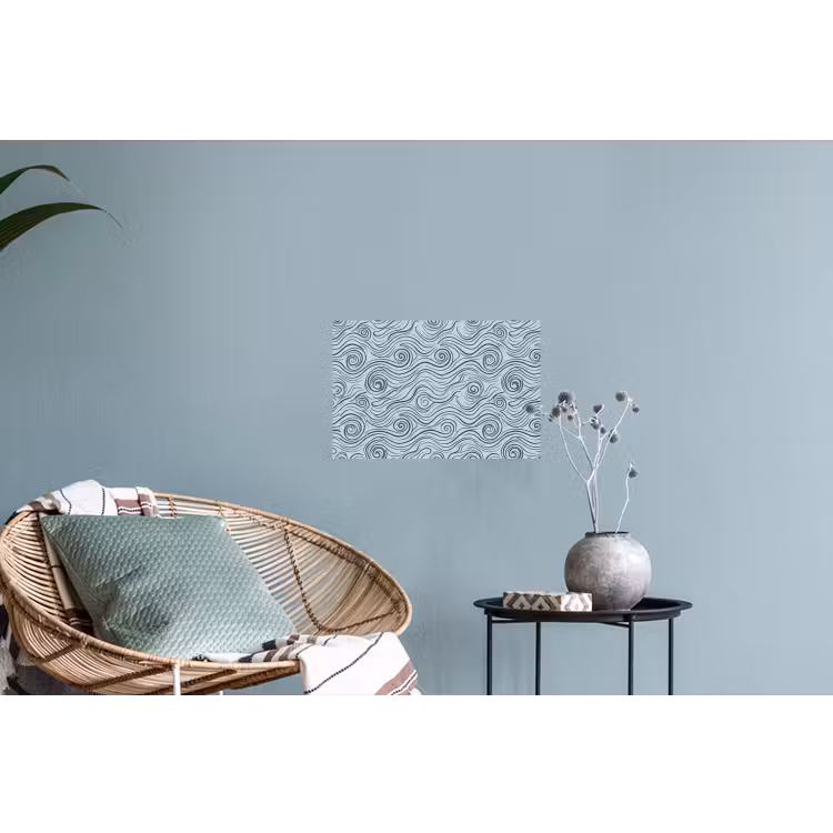 Muursticker - Patroon - Golven - Abstract - Modern - Blauw — 4