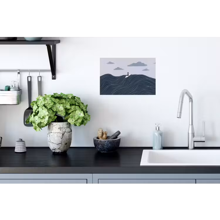 Muursticker - Persoon - Surfen - Oceaan - Natuur - Modern — 2