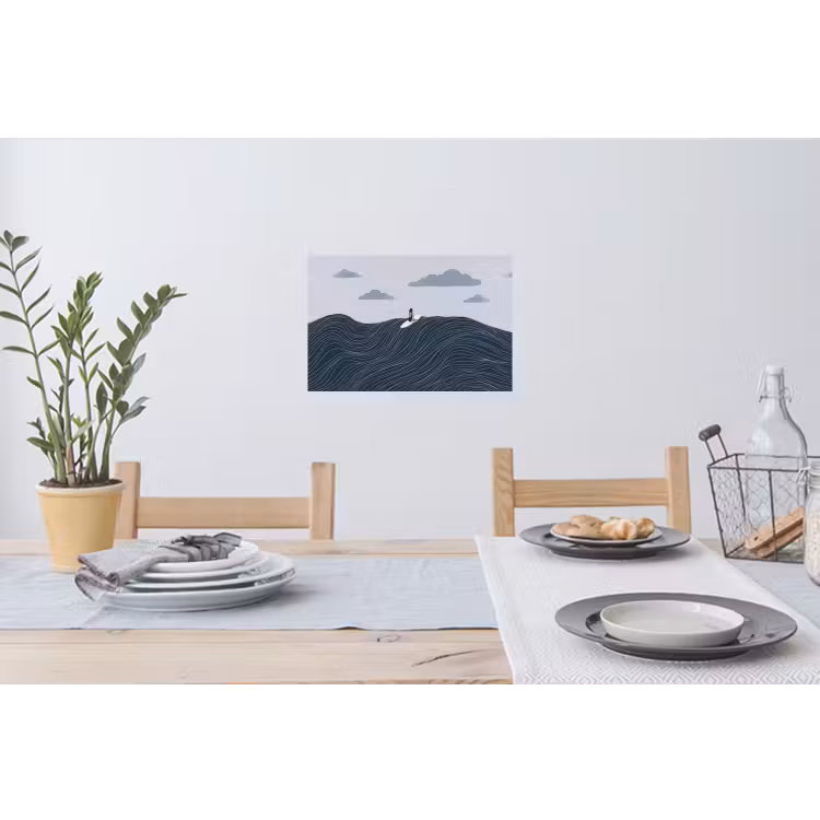 Muursticker - Persoon - Surfen - Oceaan - Natuur - Modern — 3