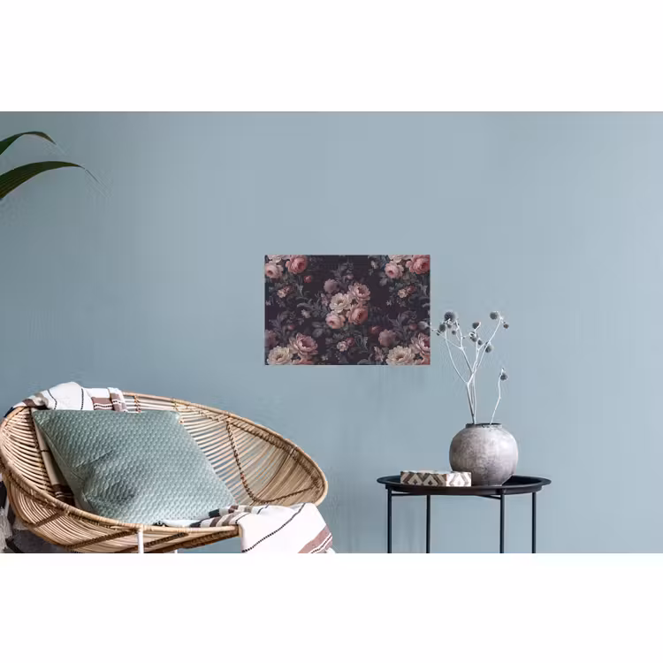 Muursticker - Bloemen - Patroon - Sierlijk - Roze - Donker — 4