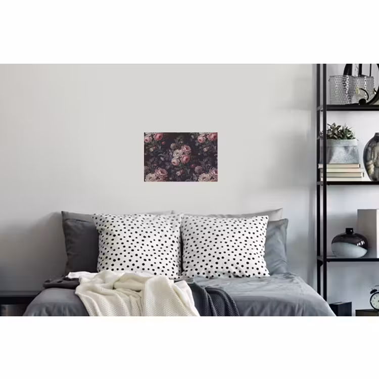 Muursticker - Bloemen - Patroon - Sierlijk - Roze - Donker — 5