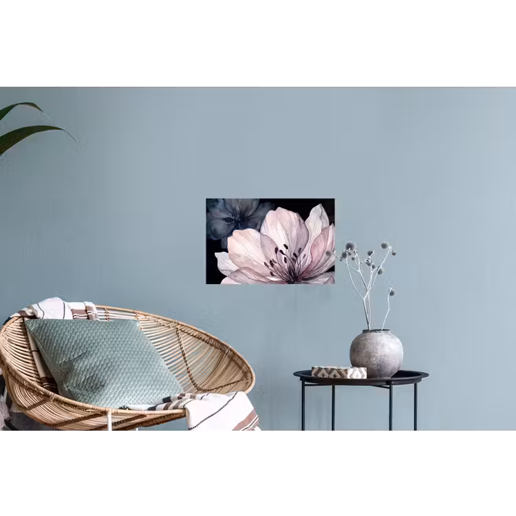 Muursticker - Bloemen - Aquarel - Modern - Roze - Donker — 4