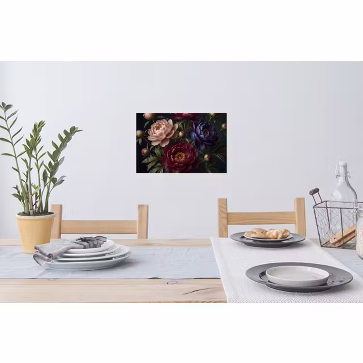 Muursticker - Bloemen - Boeket - Natuur - Modern - Donker — 3