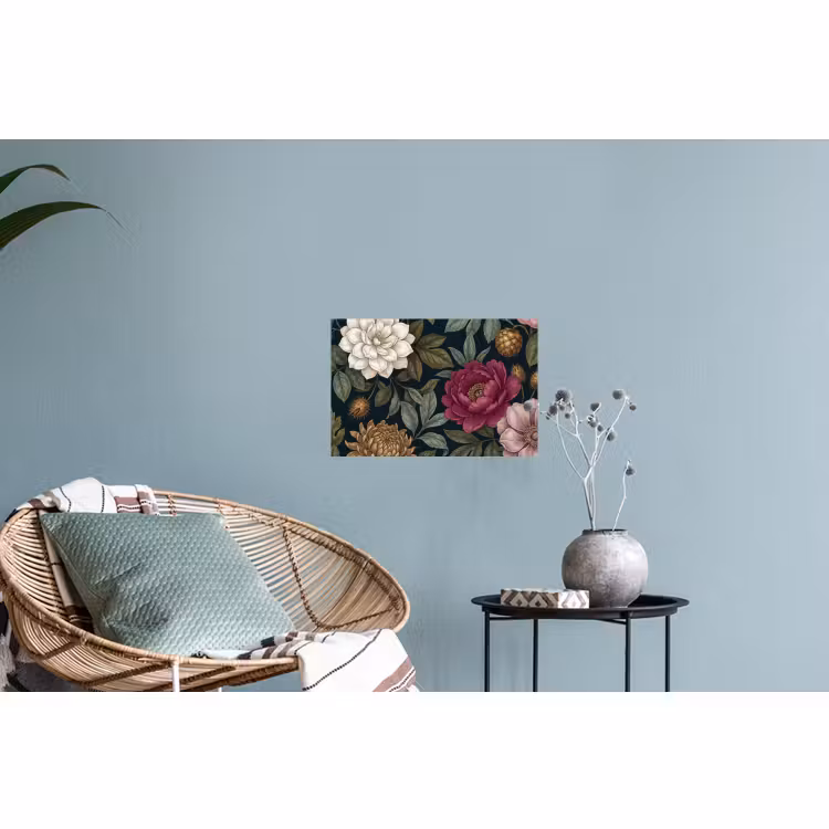 Muursticker - Bloemen - Botanisch - Illustratie - Donker - Vintage — 4