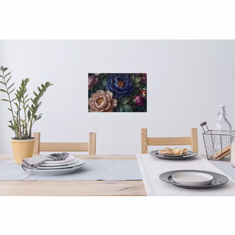 Muursticker - Bloemen - Vlinder - Natuur - Modern - Paars — 3