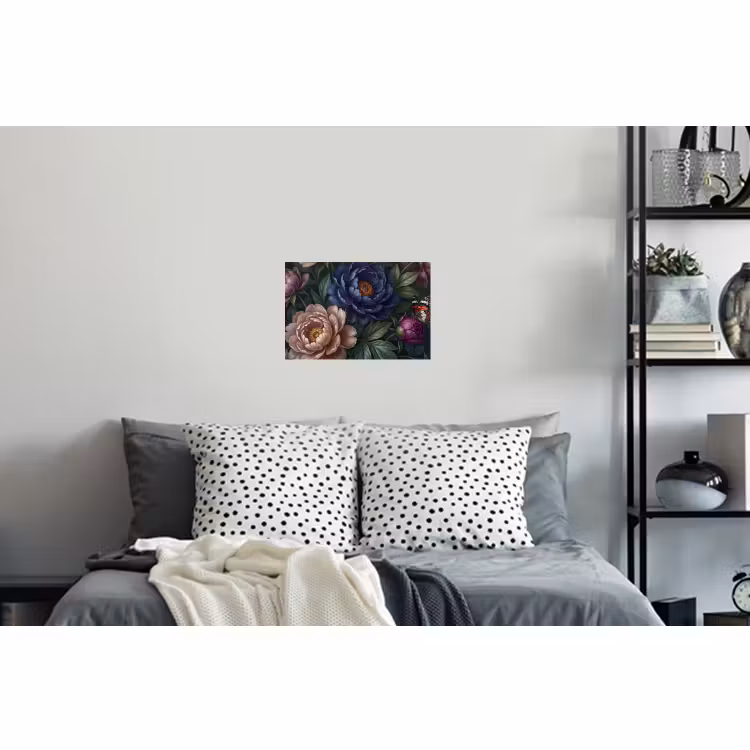 Muursticker - Bloemen - Vlinder - Natuur - Modern - Paars — 5