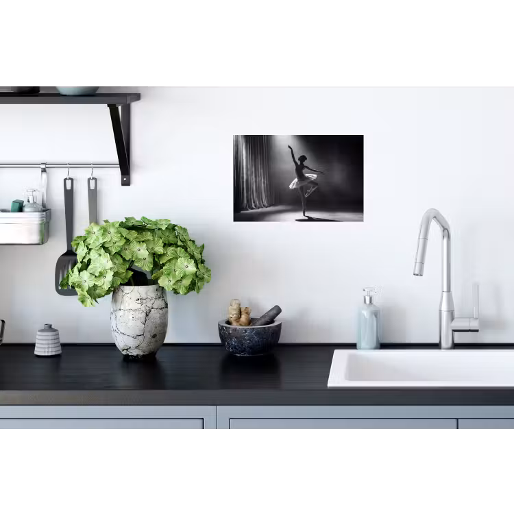 Muursticker - Danser - Podium - Zwart-wit - Kunst - Klassiek — 2