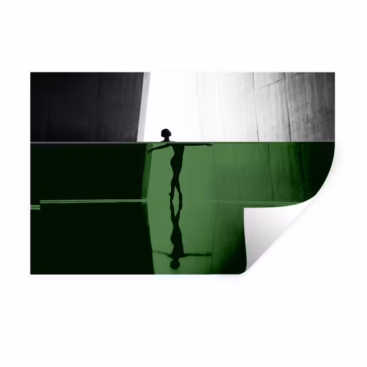 Muursticker - Danser - Silhouette - Kunst - Modern - Zwart-wit — 1