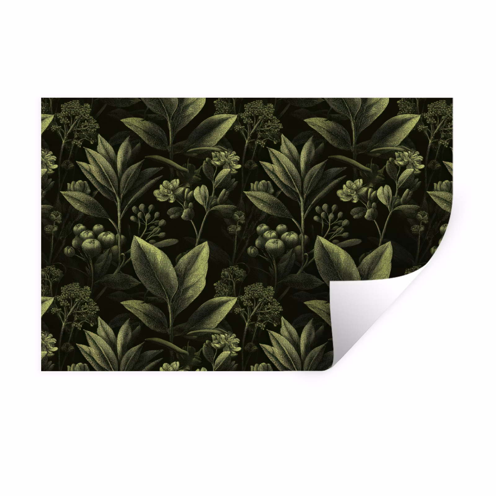 Muursticker - Klassiek - Donker - Botanisch - Planten — 1