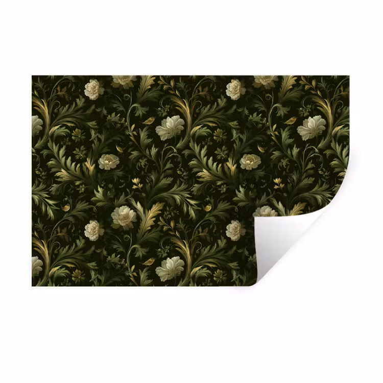Muursticker - Botanisch - Naadloos - Bloemen — 1