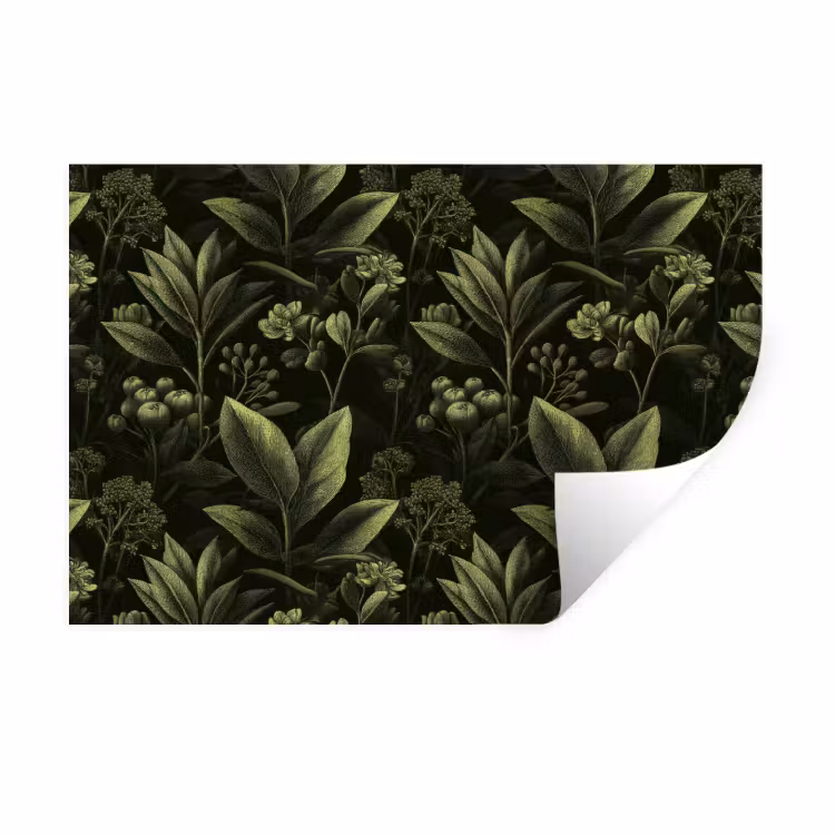 Muursticker - Klassiek - Donker - Botanisch - Planten — 1