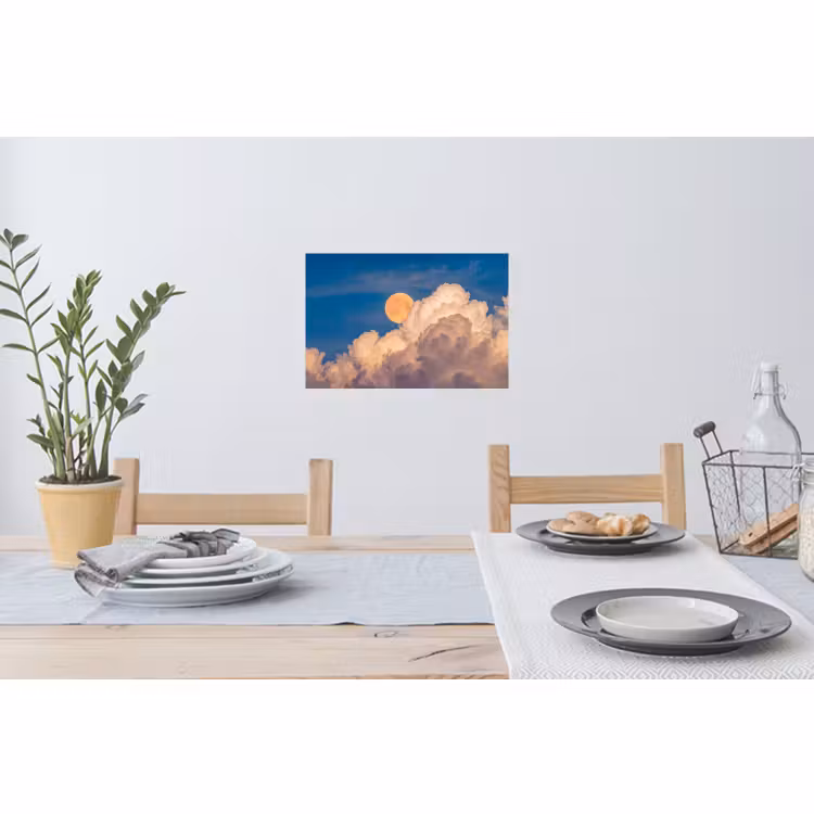 Muursticker - Maan - Wolken - Natuur - Oranje — 3