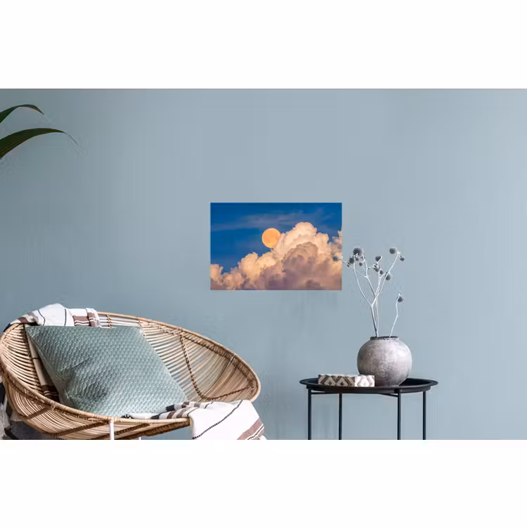 Muursticker - Maan - Wolken - Natuur - Oranje — 4