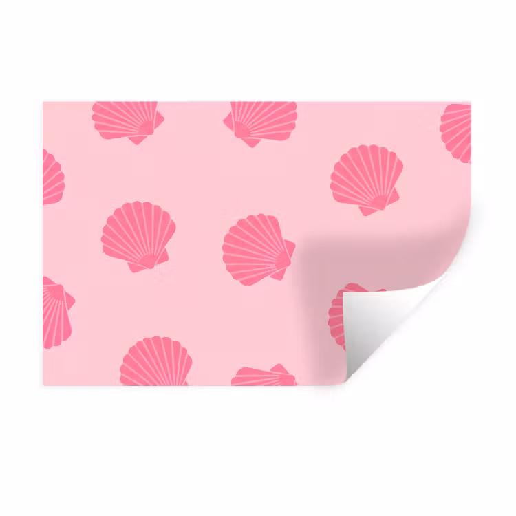 Muursticker - Schelp - Patroon - Zee - Modern - Roze — 1