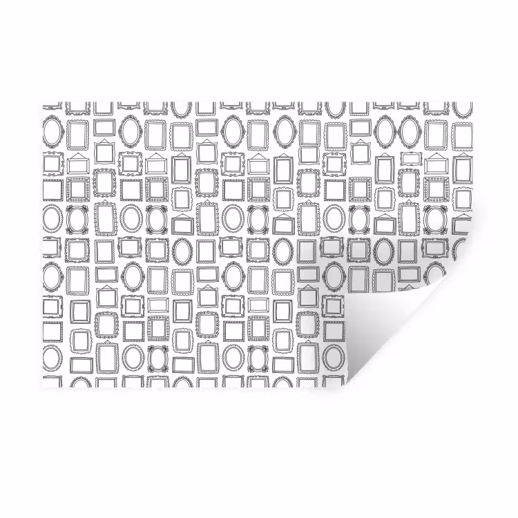 Muursticker - Lijsten - Patroon - Decoratie - Schets - Zwart-wit — 1