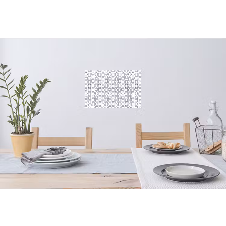 Muursticker - Lijsten - Patroon - Decoratie - Schets - Zwart-wit — 3